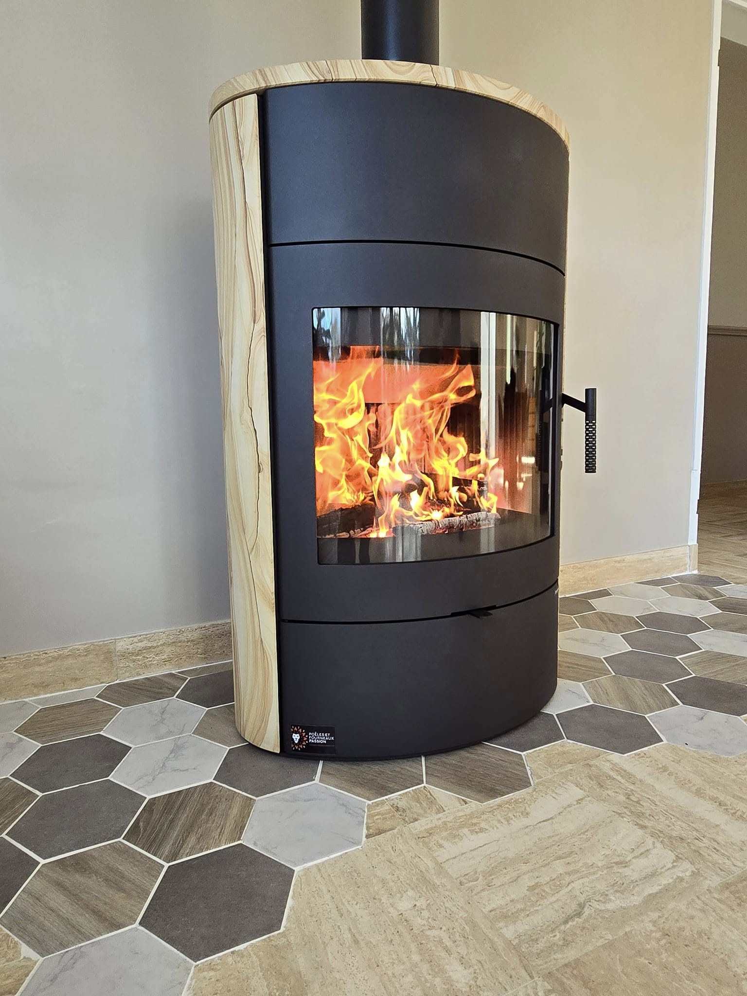 Mise en place d'un poêle à bois Burgos