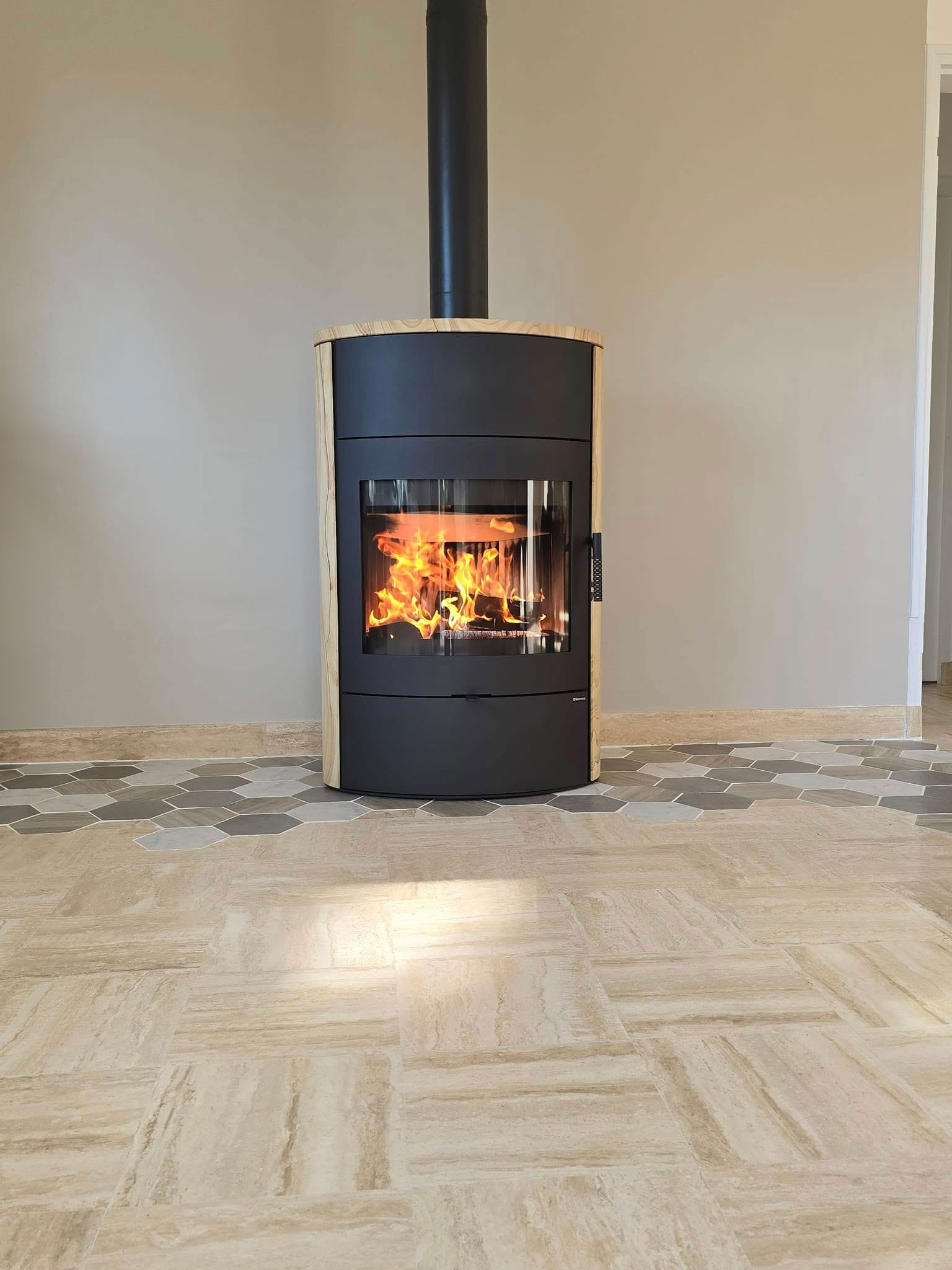 Mise en place d'un poêle à bois Burgos