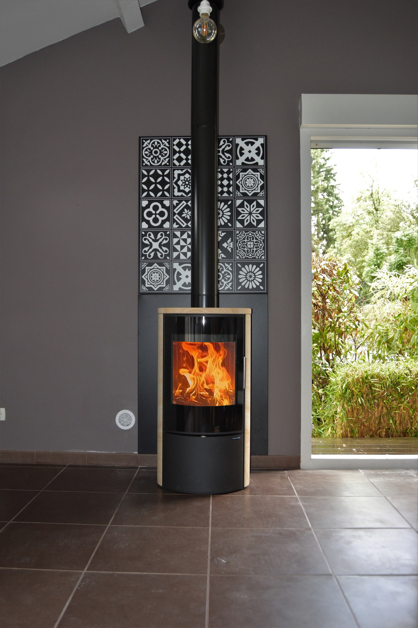 Mise en place d'un poêle à bois Laredo