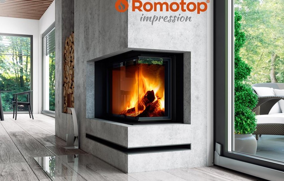 Nouvelle gamme de foyers pour cheminée à bois : IMPRESSION par ROMOTOP