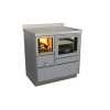 Cuisinières à bois RVE 80 avec four Variant Finition : Variant Argent Métalisé