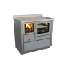 Cuisinières à bois RVI 90  Variant avec four Finition : Variant Argent Métalisé