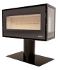 Poêle à bois LORIUM 90 FREE TEE grandes bûches de 50 cm Vitres  LORIUM : latérale à droite 1 vitre (2F)
