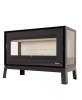 Poêle à bois LORIUM 90 FREE IXLP grandes bûches de 50 cm Vitres  LORIUM : latérales 2 vitres (3F)