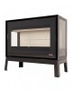 Poêle à bois LORIUM 65 FREE IXLP grandes bûches de 50 cm Vitres  LORIUM : latérales 2 vitres (3F)