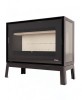 Poêle à bois LORIUM 65 FREE IXLP grandes bûches de 50 cm Vitres  LORIUM : latérale à droite 1 vitre (2F)