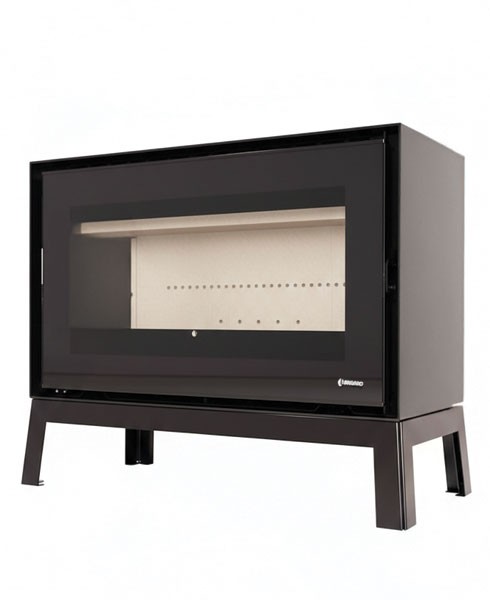 Poêle à bois LORIUM 75 FREE IXLP grandes bûches de 50 cm