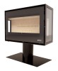 Poêle à bois LORIUM 75 FREE TEE grandes bûches de 50 cm Vitres  LORIUM : latérales 2 vitres (3F)