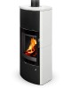 Poêle à bois moderne ECUADOR H SE F6, foyer béton noir Finition : 10 Céramique STORCH / Foyer en béton : Noir