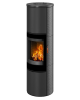 Poêle à bois moderne VULSINI H SE BLACK EDITION Finition : Céramique noir