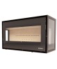 Poêle à bois LORIUM 90 FREE grandes bûches de 50 cm Vitres  LORIUM : latérales 2 vitres (3F)