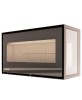Poêle à bois LORIUM 90 FREE grandes bûches de 50 cm Vitres  LORIUM : latérale à droite 1 vitre (2F)