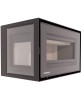 Poêle à bois LORIUM 75 FREE grandes bûches de 50 cm Vitres  LORIUM : latérale à gauche 1 vitre (2F)