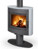 Poêle à bois NAVIA T pivotant vitre non sérigraphiée Finition : Pierre Serpentine