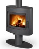 Poêle à bois NAVIA T pivotant vitre non sérigraphiée Finition : Acier
