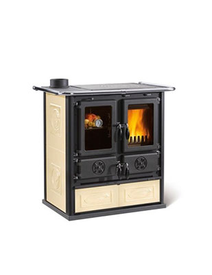 Cuisinière à bois ROSA 4.0 - Finition : Céramique Liberty Parchemin