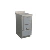 Cuisinière à bois  RE 40  Variant sans four Finition : Variant Argent Métalisé