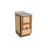 Cuisinières à bois RE 45 sans four Finition : Standard Marron Fumé