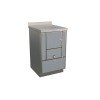 Cuisinières à bois RE 50  Variant sans four Finition : Variant Argent Métalisé