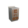 Cuisinières à bois RE 50 Epoka sans four Finition : Epoka P59