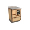 Cuisinières à bois RE 60 avec four Finition : Standard Marron Fumé