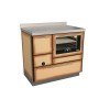 Cuisinières à bois RE 90 avec four Finition : Standard Marron Fumé