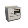 Cuisinières à bois RE 90 Variant avec four Finition : Variant Perle Métalisé
