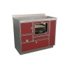 Cuisinières à bois RE 100 Variant avec four Finition : Variant Rouge
