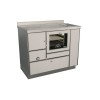 Cuisinières à bois RE 100 Variant avec four Finition : Variant Perle Métalisé