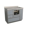 Cuisinières à bois RE 100 Variant avec four Finition : Variant Argent Métalisé