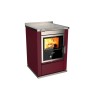 Cuisinières à bois S 60 Moderna sans four Finition : Moderna Rouge Bordeaux