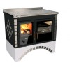 Cuisinières à bois S 90 avec four Dekor avec niche arquée Finition : Dekor Inox