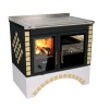 Cuisinières à bois S 90 avec four Dekor avec niche arquée Finition : Dekor Beige