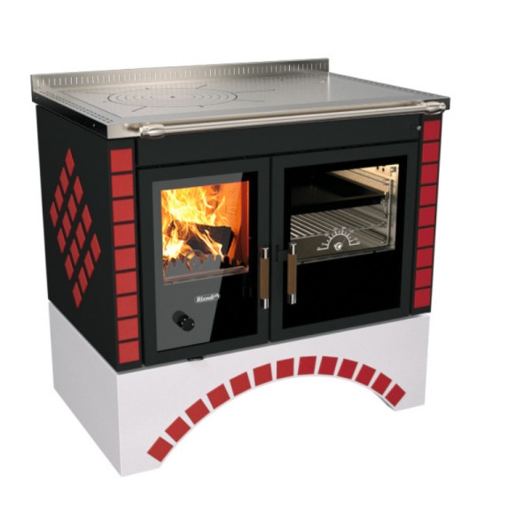 Cuisinières à bois S 90 avec four Dekor avec niche arquée