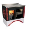 Cuisinières à bois S 90 avec four Dekor avec niche arquée Finition : Dekor Rouge