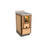 Cuisinières à bois RVE 40 sans four Finition : Standard Marron Fumé