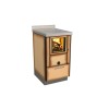 Cuisinières à bois RVE 45 sans four Finition : Standard Marron Fumé