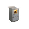Cuisinières à bois RVE 45 sans four Variant Finition : Variant Argent Métalisé