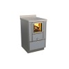Cuisinières à bois RVE 50 sans four Variant Finition : Variant Argent Métalisé