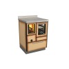 Cuisinières à bois RVE 60 avec four Finition : Standard Marron Fumé