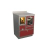 Cuisinières à bois RVE 60 avec four Variant Finition : Variant Rouge