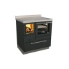 Cuisinières à bois RVE 80 avec four Finition : Standard Noir