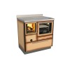 Cuisinières à bois RVE 80 avec four Finition : Standard Marron Fumé