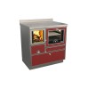 Cuisinières à bois RVE 80 avec four Variant Finition : Variant Rouge