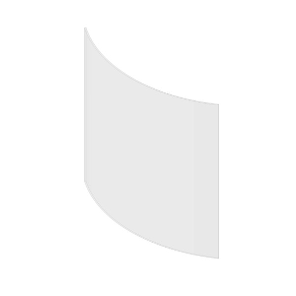 Vitre - Glass - pour poêles à bois Lugo N, Lugo Accum, Lugo N Four - 4x383,6x352 R 300 - 097S 1000 011