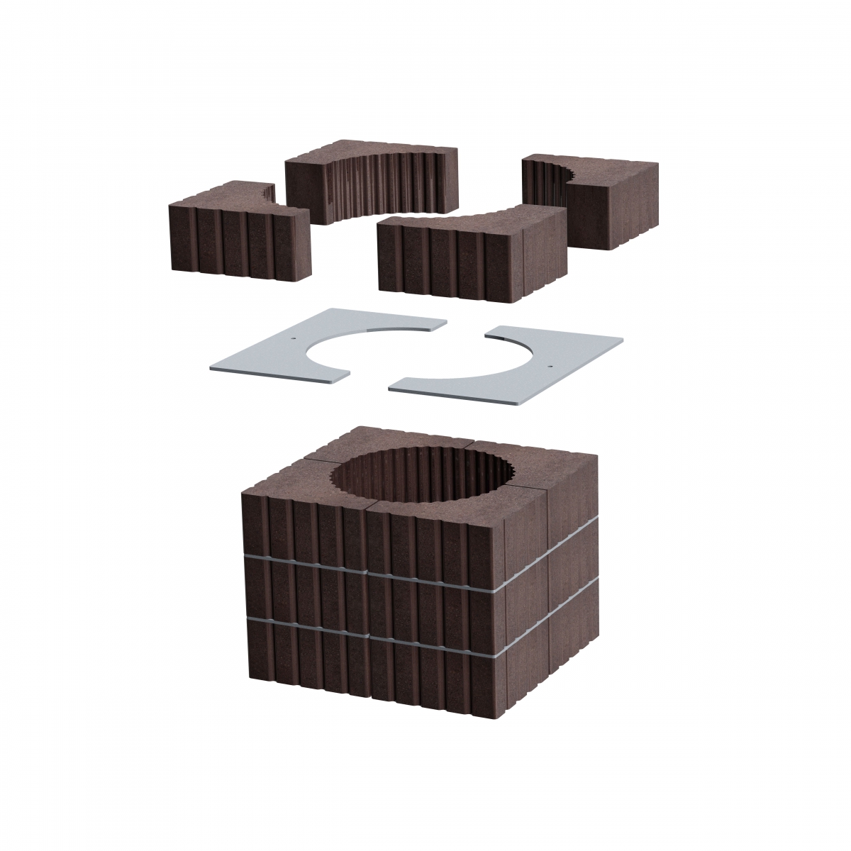 Set Accumulation supérieur de 70 kg pour foyer de cheminée à diamètre > 200 mm - AKKUM KV 04