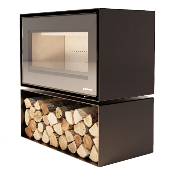 Poêle à bois LORIUM 90 FREE BOX grandes bûches de 50 cm