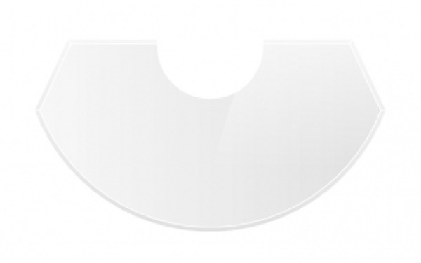 Plaque de sol en verre de 6 mm pour poêle à bois MONARO