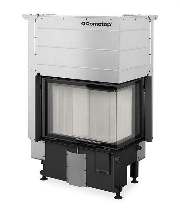 Foyer en béton gris clair - porte relevable IMPRESSION R 3G L 63.51.38.14 - angle à droite