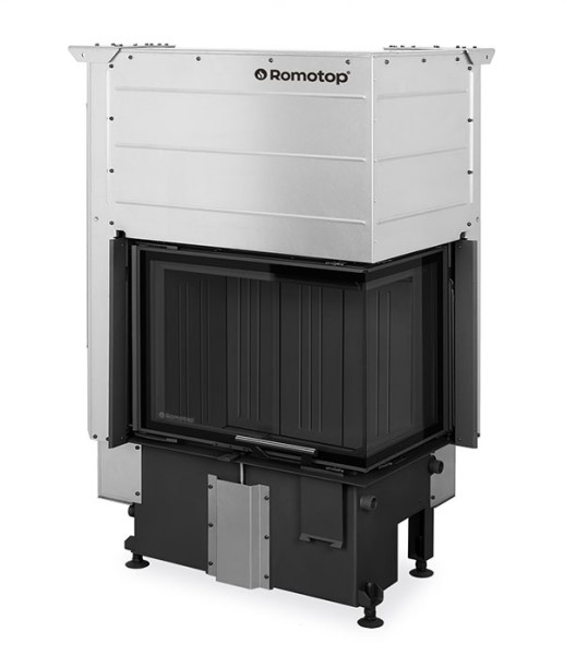 Foyer en béton noir élégant - porte relevable IMPRESSION R 3G L  63.51.38.16 - angle à droite